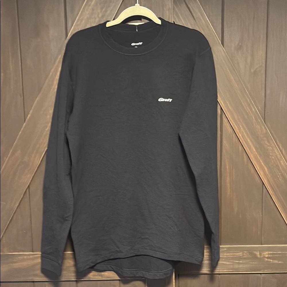 Black Long Sleeve Tee Classic Crew Neck